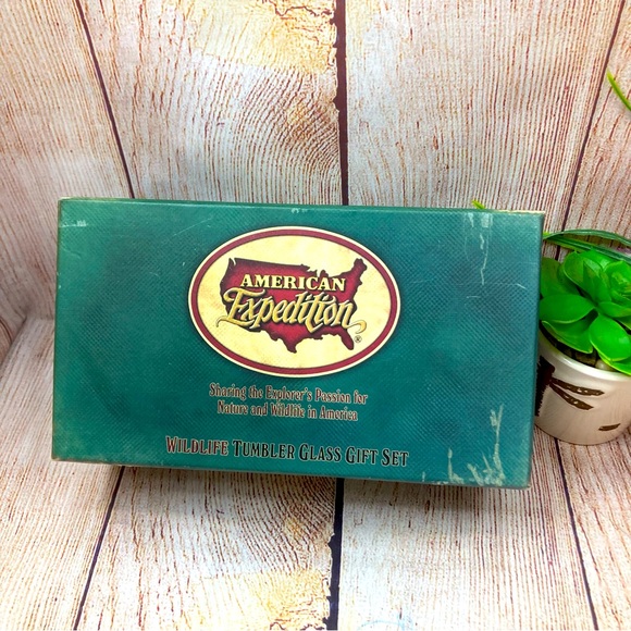 American Expedition Tumbler Glass Gift Set Wildlife Whitetail Majestic Deer - Picture 4 of 12